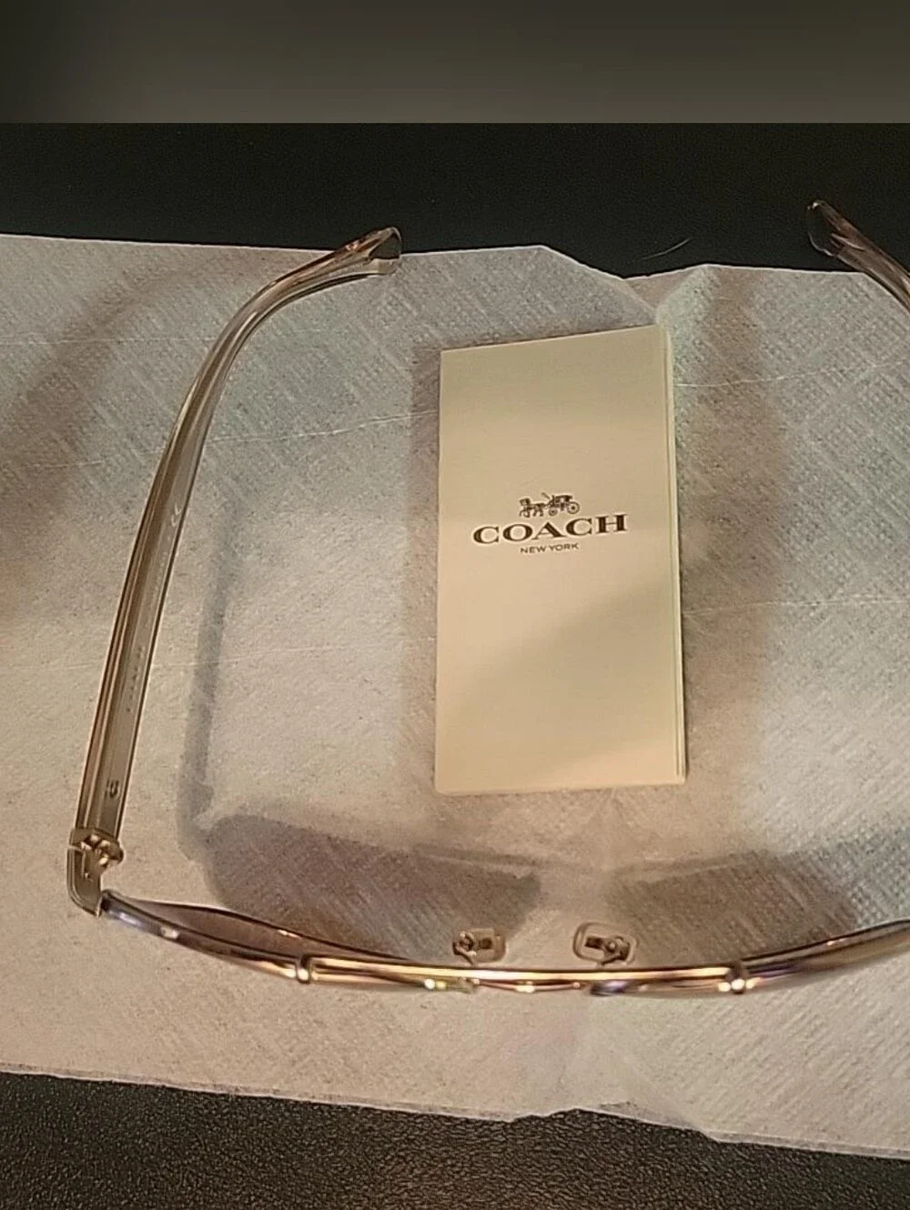 Coach Women's Slim Gold-Tone Metal Eyeglass Frame. Coach HC 7064 L151 / 926513 a